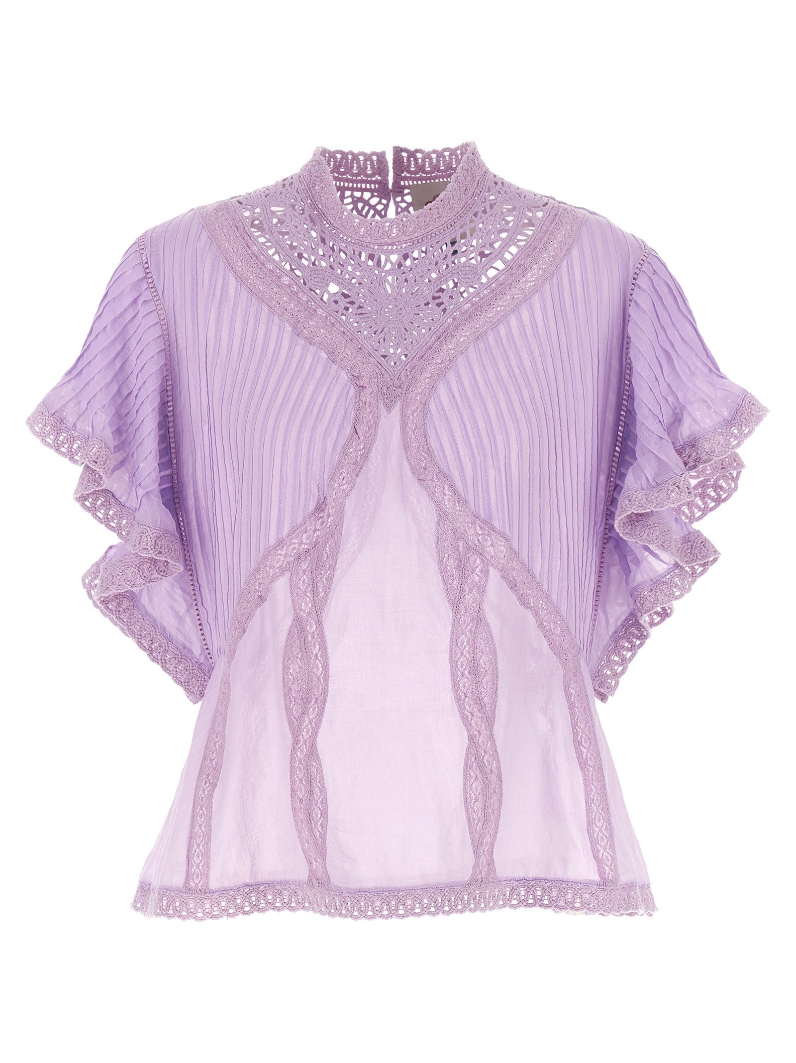 FARM Rio Openwork Detail Blouse Purple