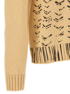 Maison Margiela Openwork Knit Cardigan Beige
