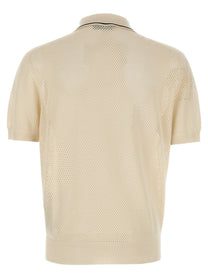PRADA Openwork Polo Shirt White