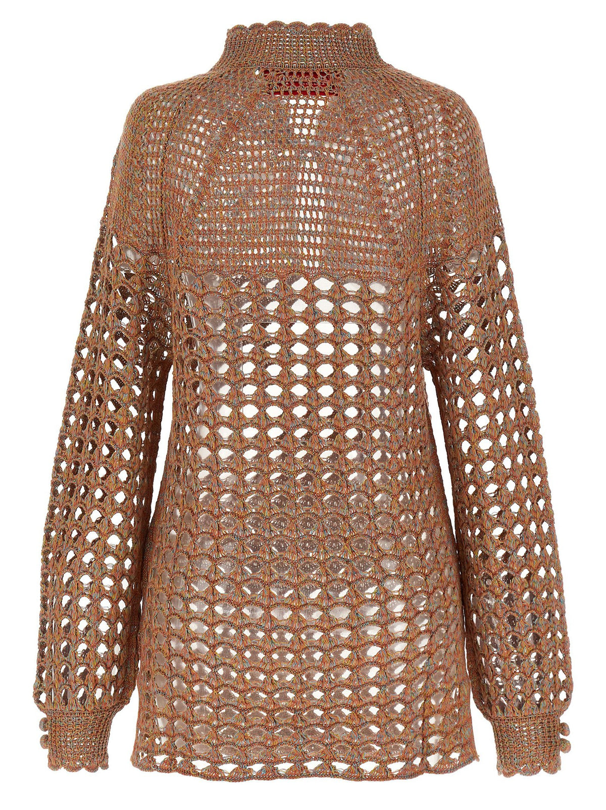 Valentino Openwork Sweater Gold