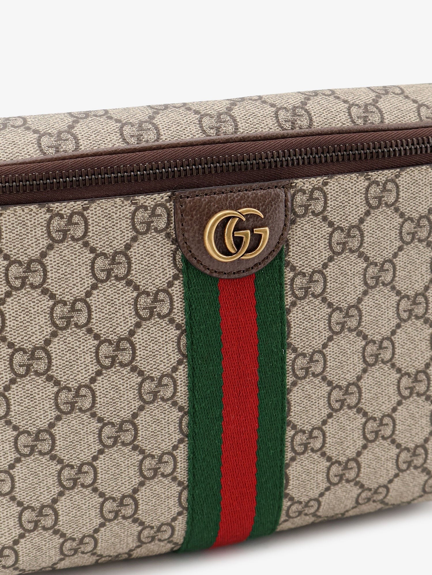 Gucci Men's Ophidia GG Coated Canvas Belt Bag Beige