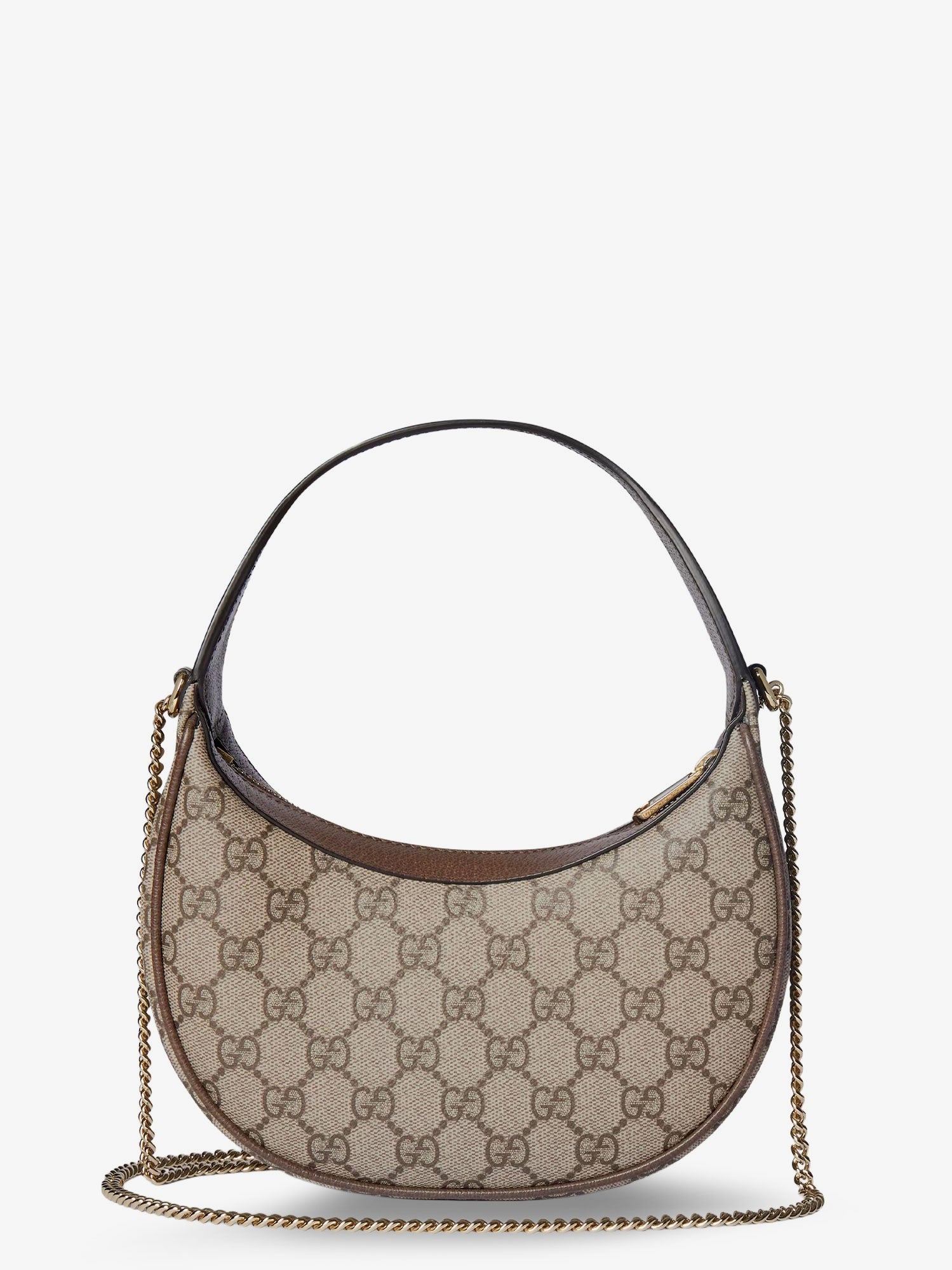 Gucci Women's Ophidia GG Fabric and Leather Shoulder Bag Beige