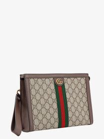 Gucci Men's Ophidia GG Fabric Clutch Bag Beige