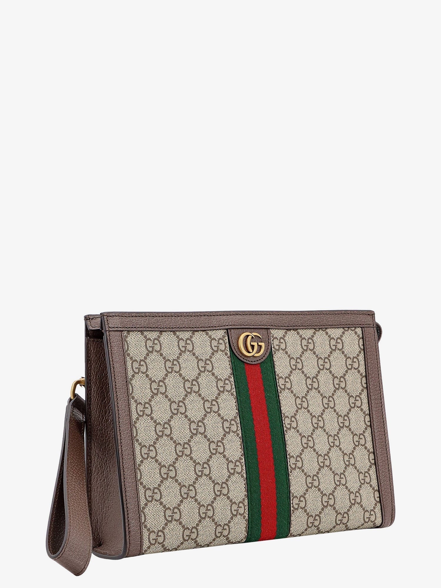 Gucci Men's Ophidia GG Fabric Clutch Beige