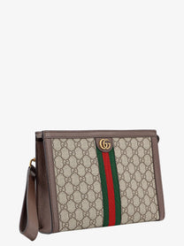 Gucci Men's Ophidia GG Fabric Clutch Beige