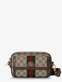 Gucci Men's Ophidia GG Fabric Crossbody Bag Beige