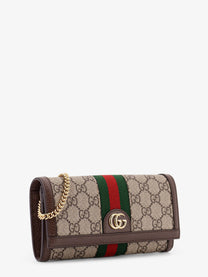 Gucci Women's Ophidia GG Supreme Fabric and Leather Crossbody Bag Beige