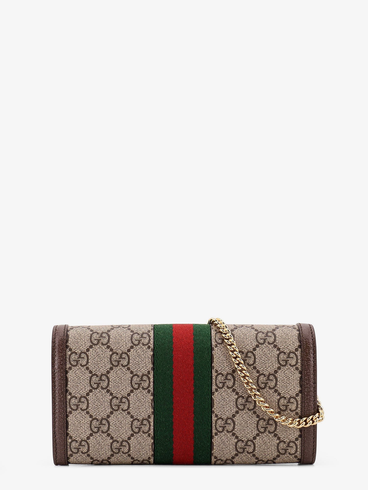 Gucci Women's Ophidia GG Supreme Fabric and Leather Crossbody Bag Beige