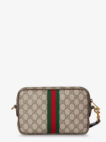 Gucci Men's Ophidia GG Supreme Fabric Crossbody Bag Beige