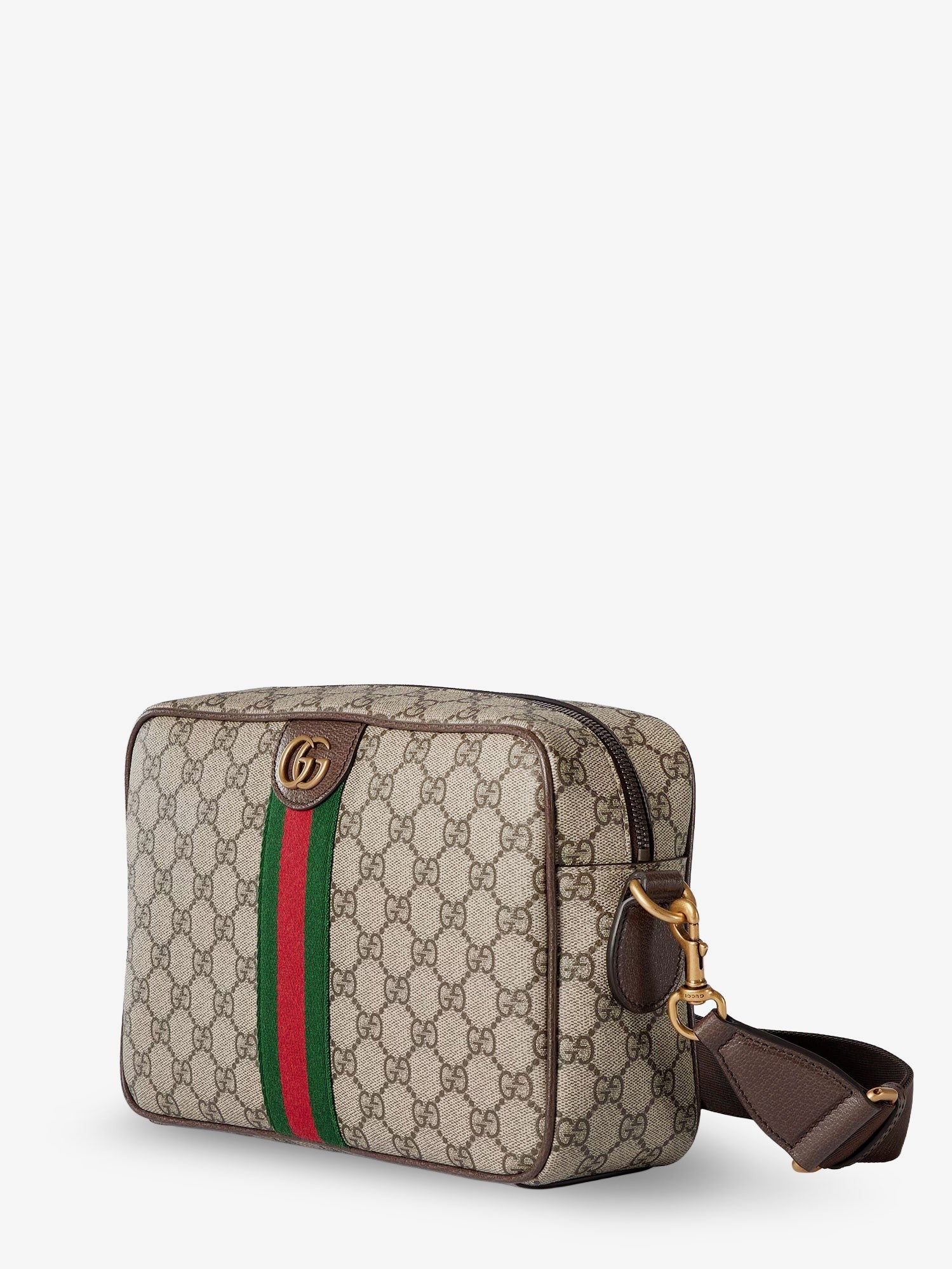 Gucci Men's Ophidia GG Supreme Fabric Shoulder Bag Beige