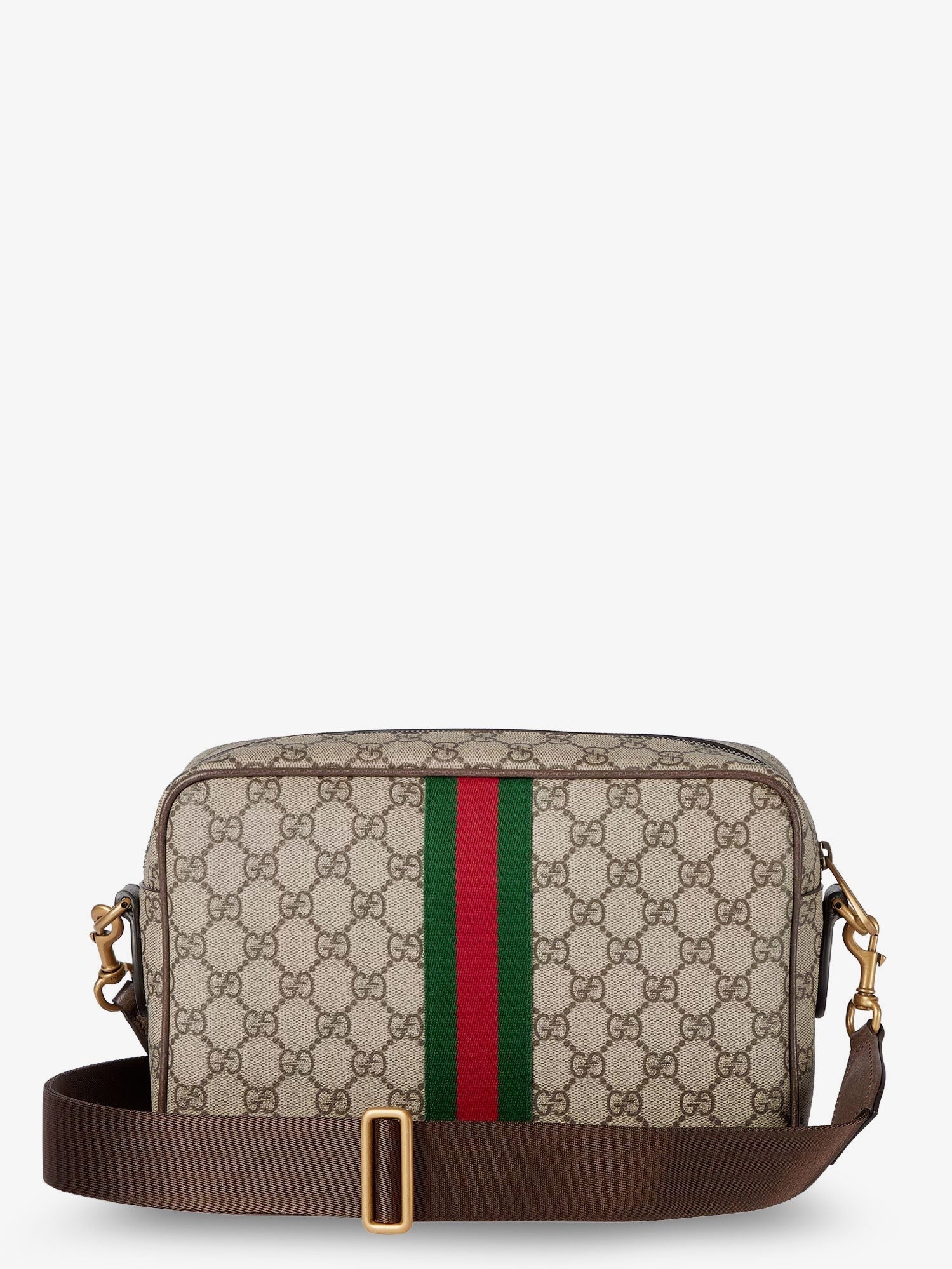 Gucci Men's Ophidia GG Supreme Fabric Shoulder Bag Beige