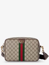 Gucci Men's Ophidia GG Supreme Fabric Shoulder Bag Beige
