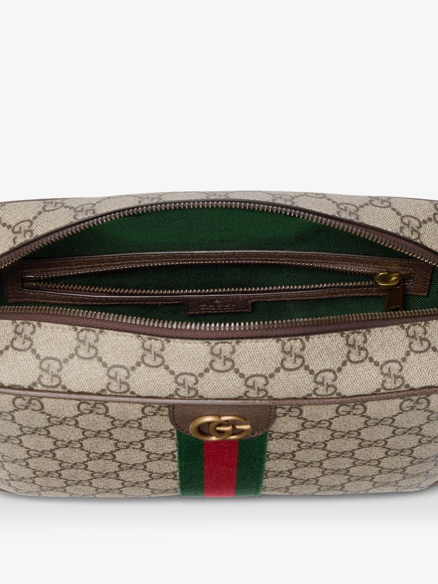 Gucci Men's Ophidia GG Supreme Fabric Shoulder Bag Beige