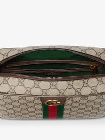 Gucci Men's Ophidia GG Supreme Fabric Shoulder Bag Beige
