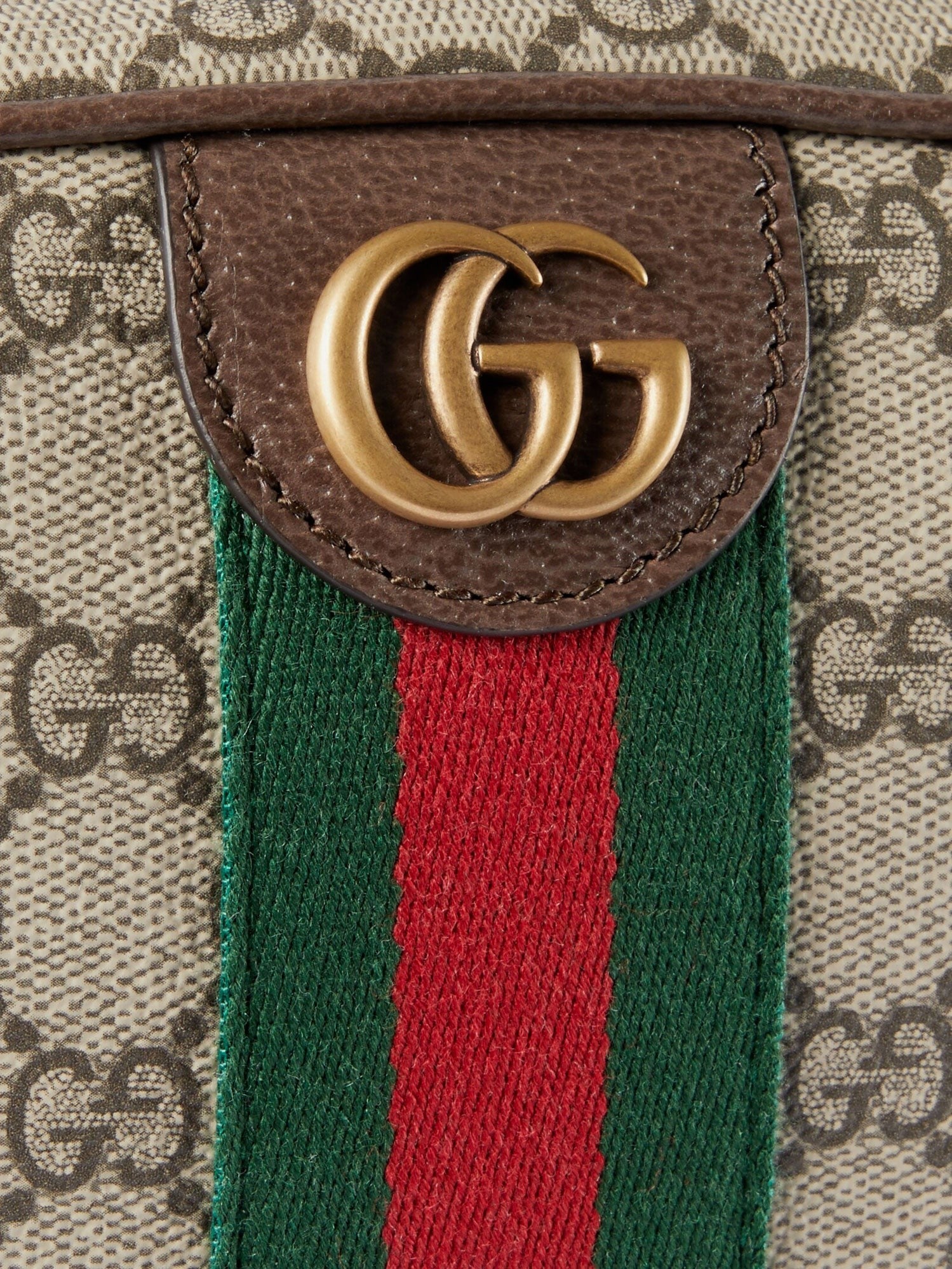 Gucci Men's Ophidia GG Supreme Fabric Shoulder Bag Beige