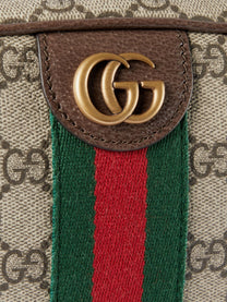 Gucci Men's Ophidia GG Supreme Fabric Shoulder Bag Beige