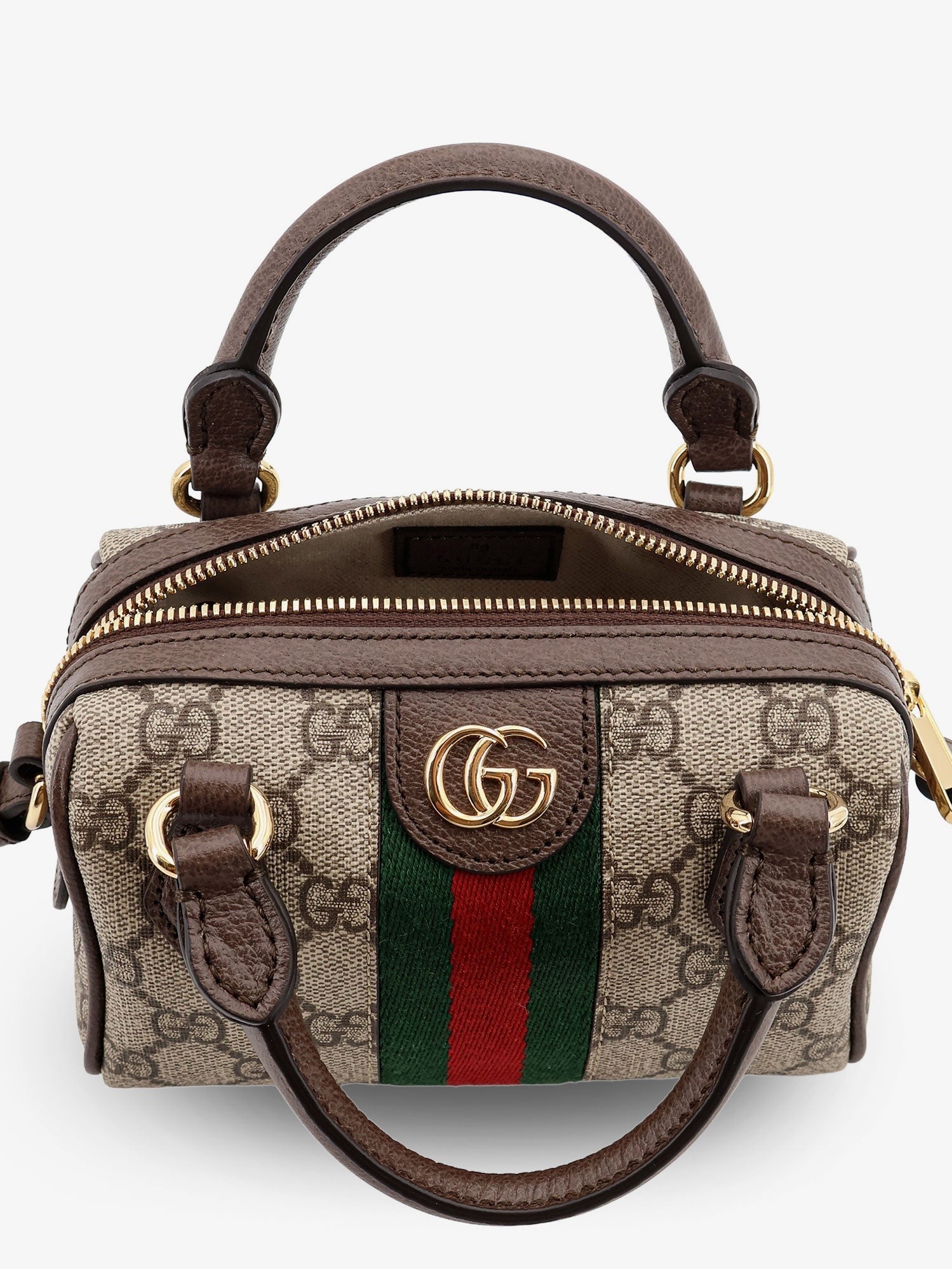 Gucci Women's Ophidia Mini Bag GG Supreme Fabric Crossbody Bag Beige