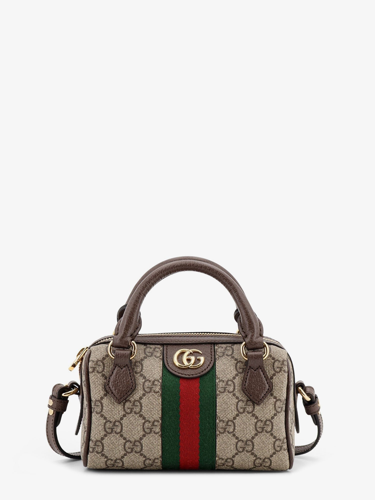 Gucci Women's Ophidia Mini Bag GG Supreme Fabric Crossbody Bag Beige