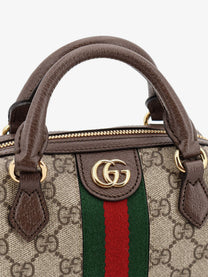 Gucci Women's Ophidia Mini Bag GG Supreme Fabric Crossbody Bag Beige