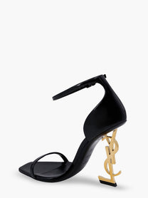 Saint Laurent Women's Opyum Patent Leather Sandals Black