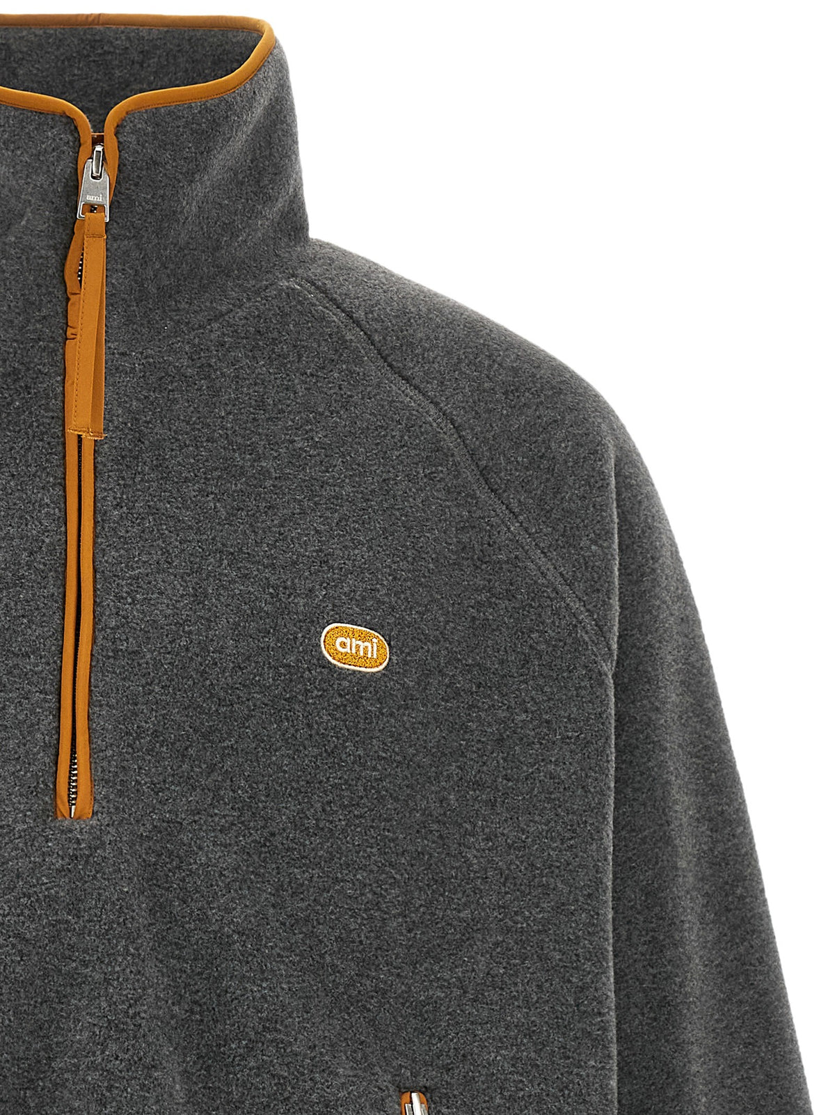 Ami Paris Orange Grey Vareuse Sweatshirt Grey