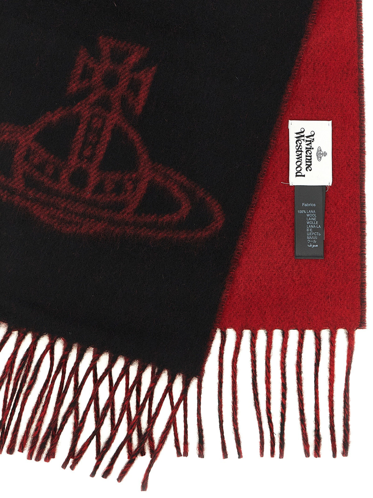 Vivienne Westwood Orb Double Face Scarf Black