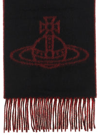 Vivienne Westwood Orb Double Face Scarf Black