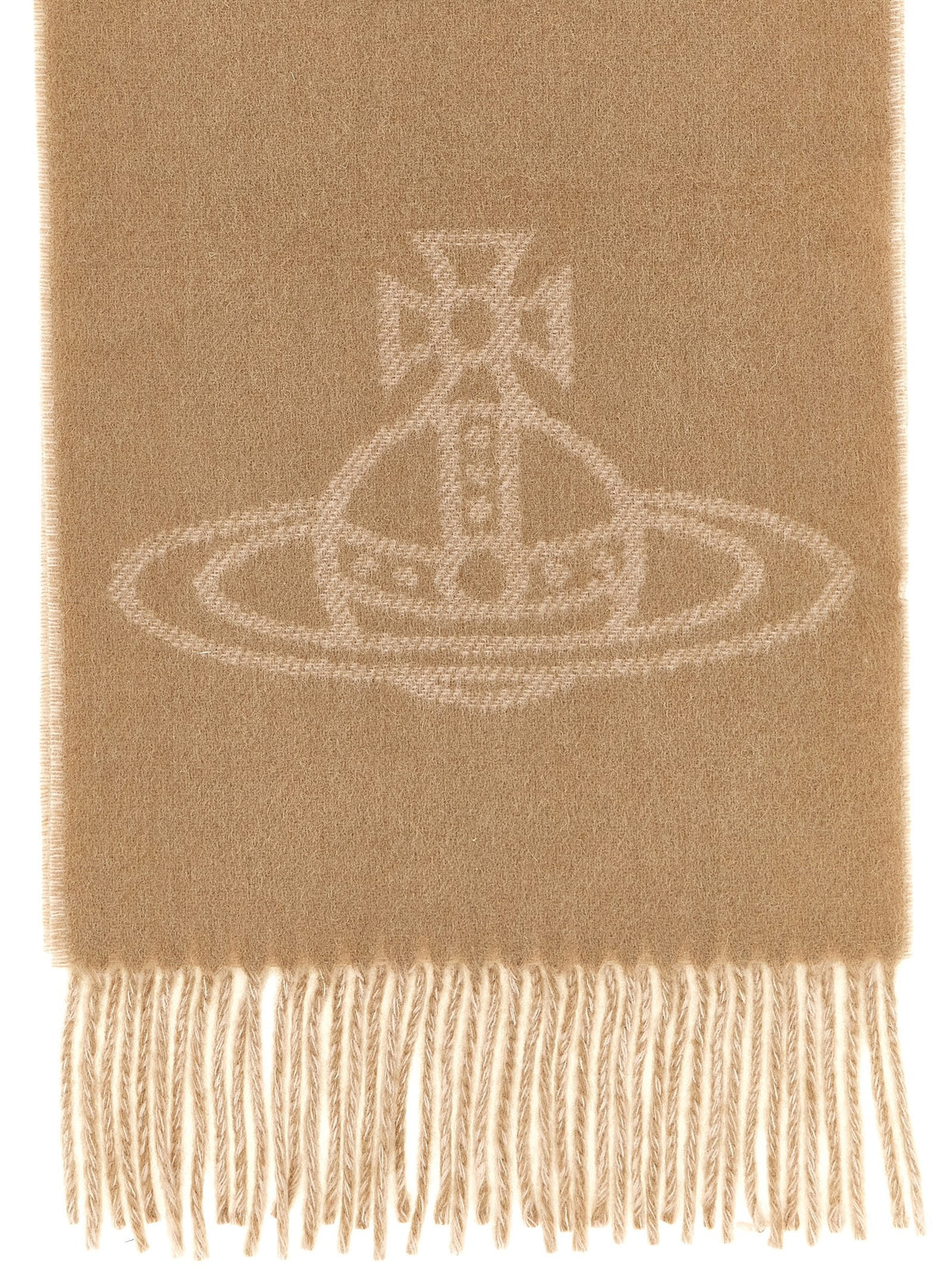 Vivienne Westwood Orb Double Face Scarf Beige