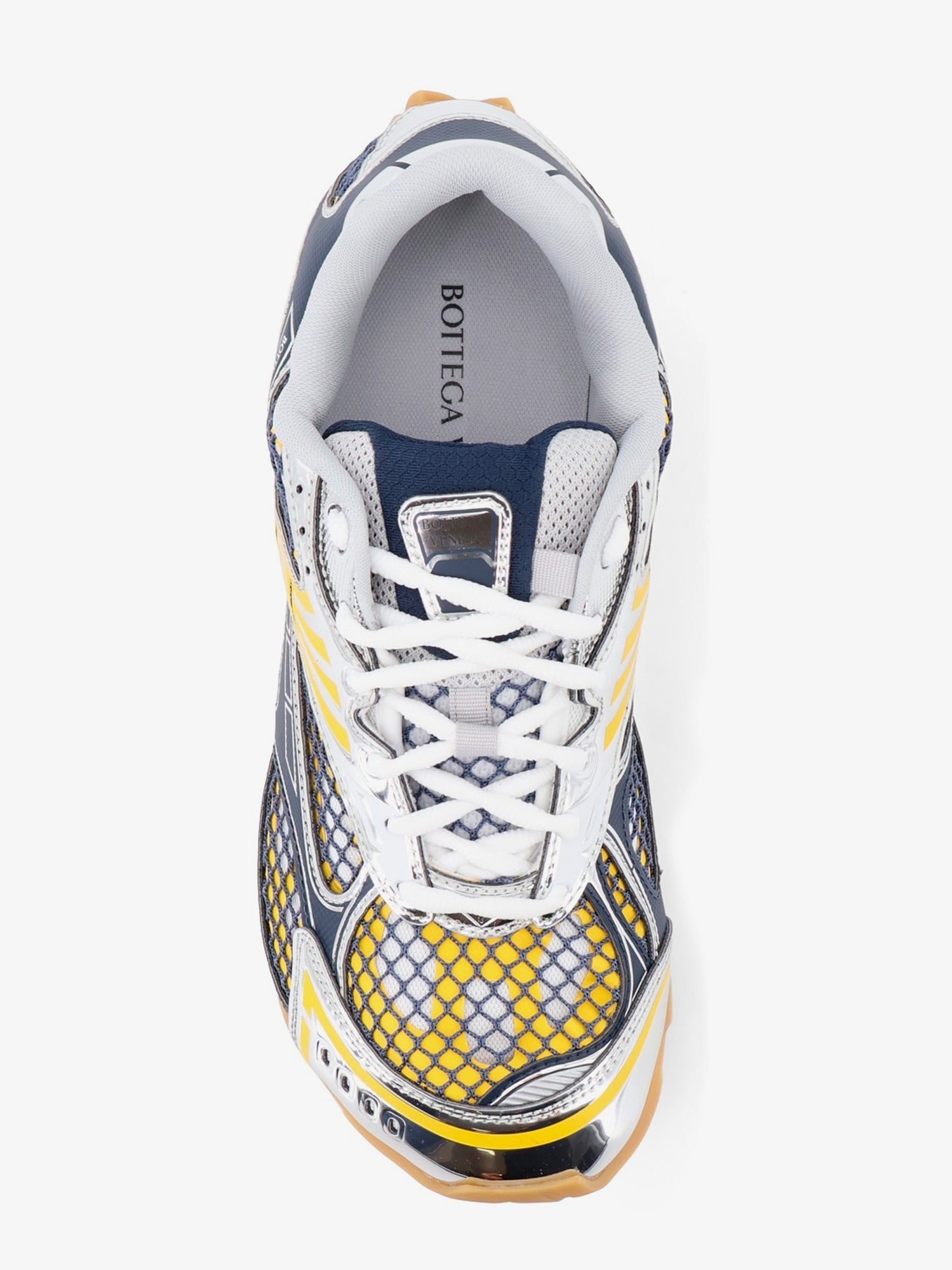 Bottega Veneta Men's Orbit Mesh and Leather Sneakers Multicolor