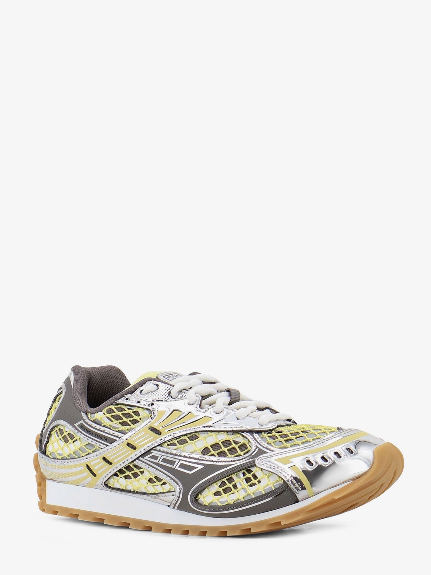 Bottega Veneta Women's Orbit Mesh and Leather Sneakers Multicolor