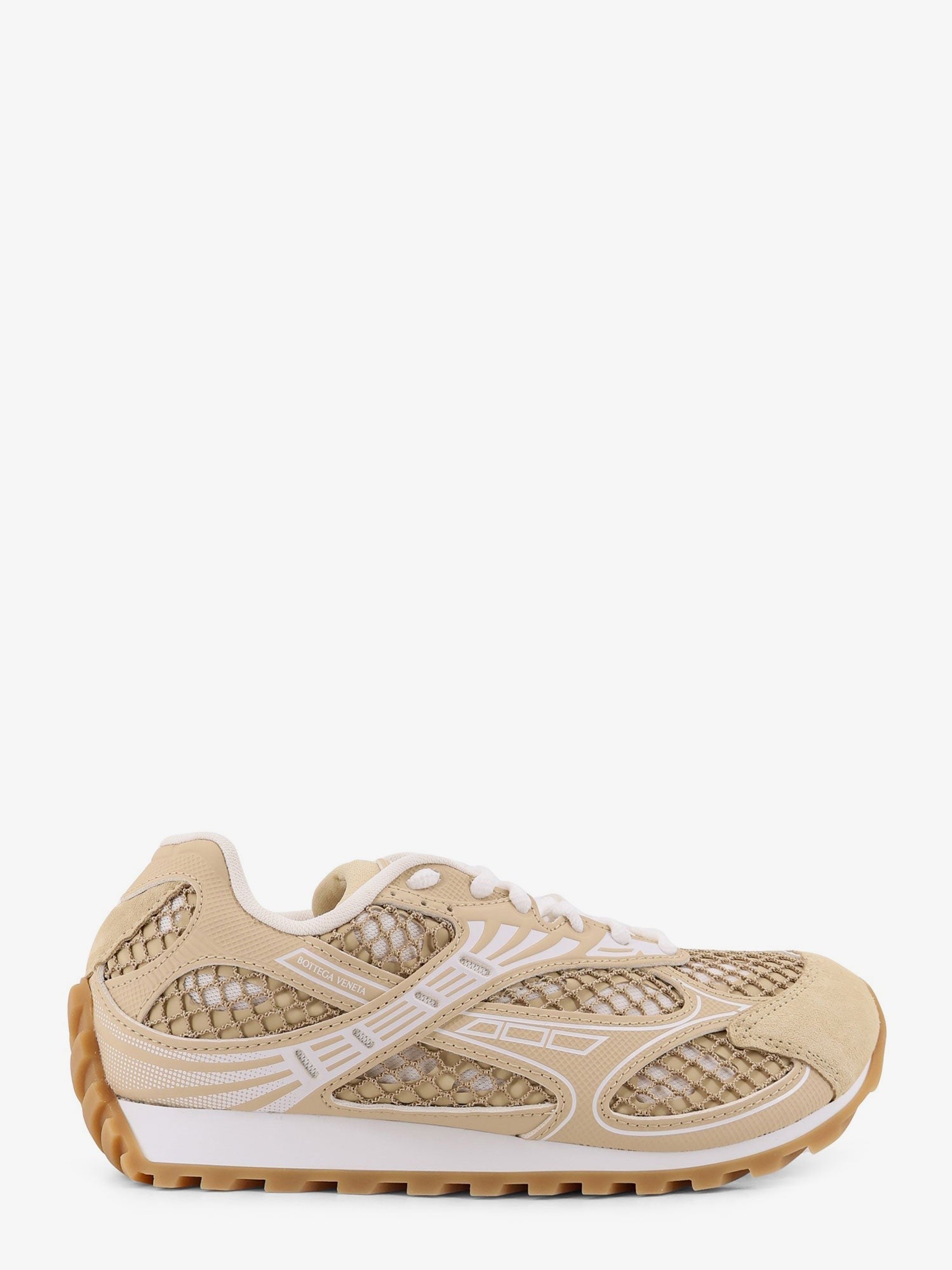 Bottega Veneta Women's Suede and Rubber Sneakers Beige