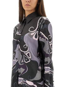 Pucci Women's Orchid Print Shirt Black