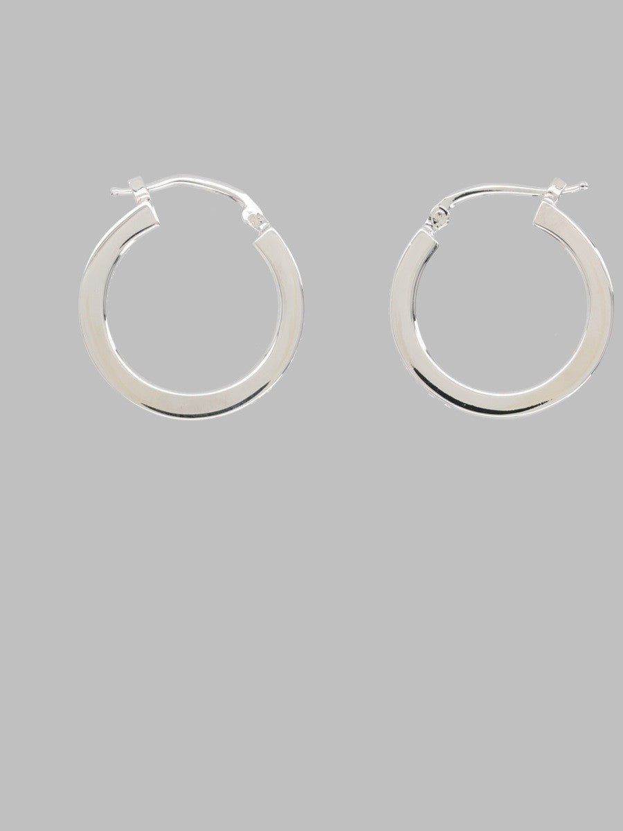 MM6 Maison Margiela Men's Orecchini Cerchio Con Silver