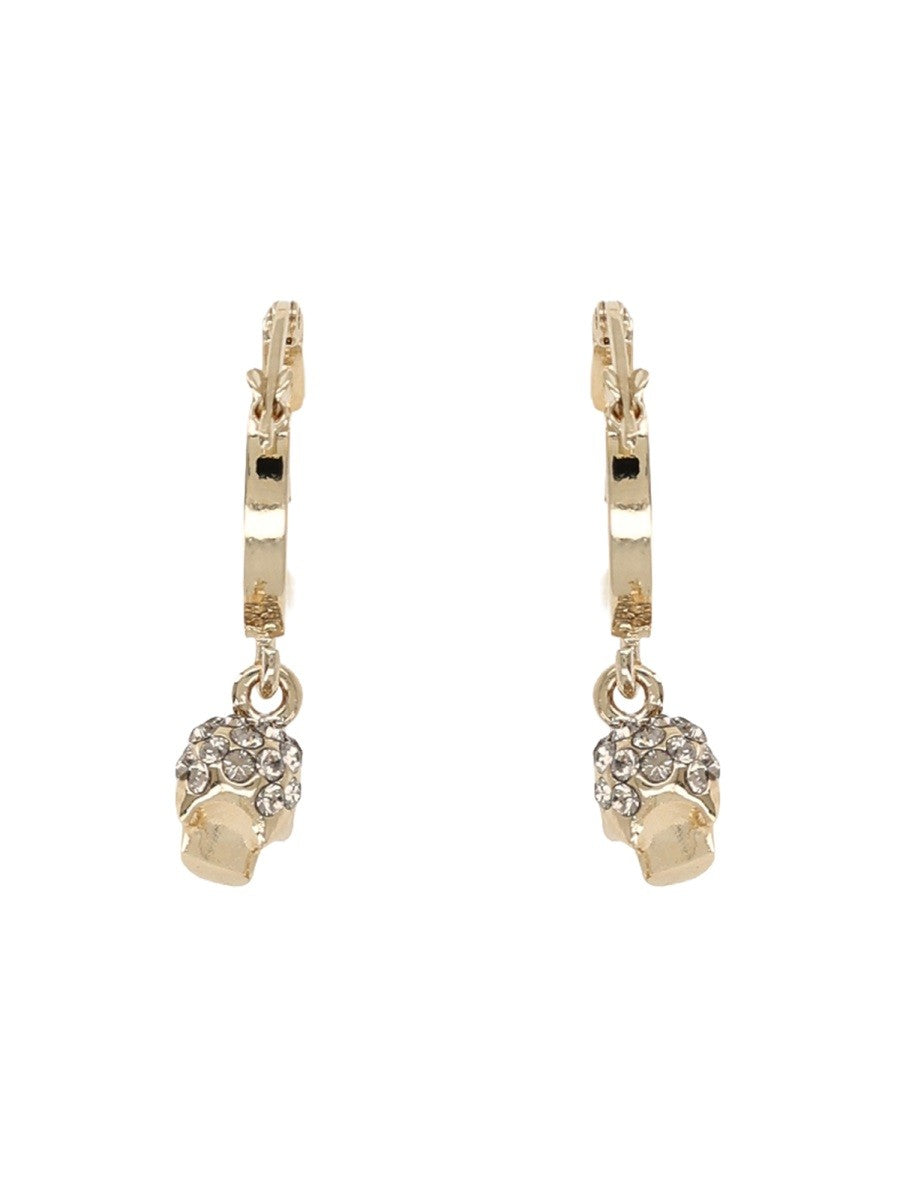 Alexander McQueen Women's Orecchini Cerchio Skull Gold