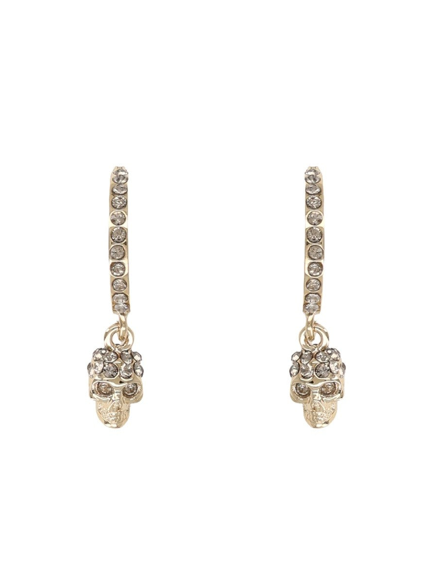 Alexander McQueen Women's Orecchini Cerchio Skull Gold