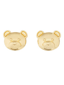 Moschino Women's Teddy Bear Clip Earrings Gold