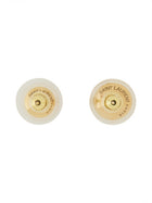 Saint Laurent Women's Asimmetrici Cassandre Earrings Gold, view 2