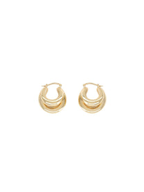 Panconesi Women's Orecchini Blow up Huggies Gold