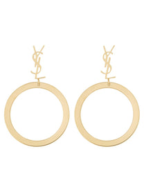 Saint Laurent Women's Orecchini Cassandre Con Pendente Gold