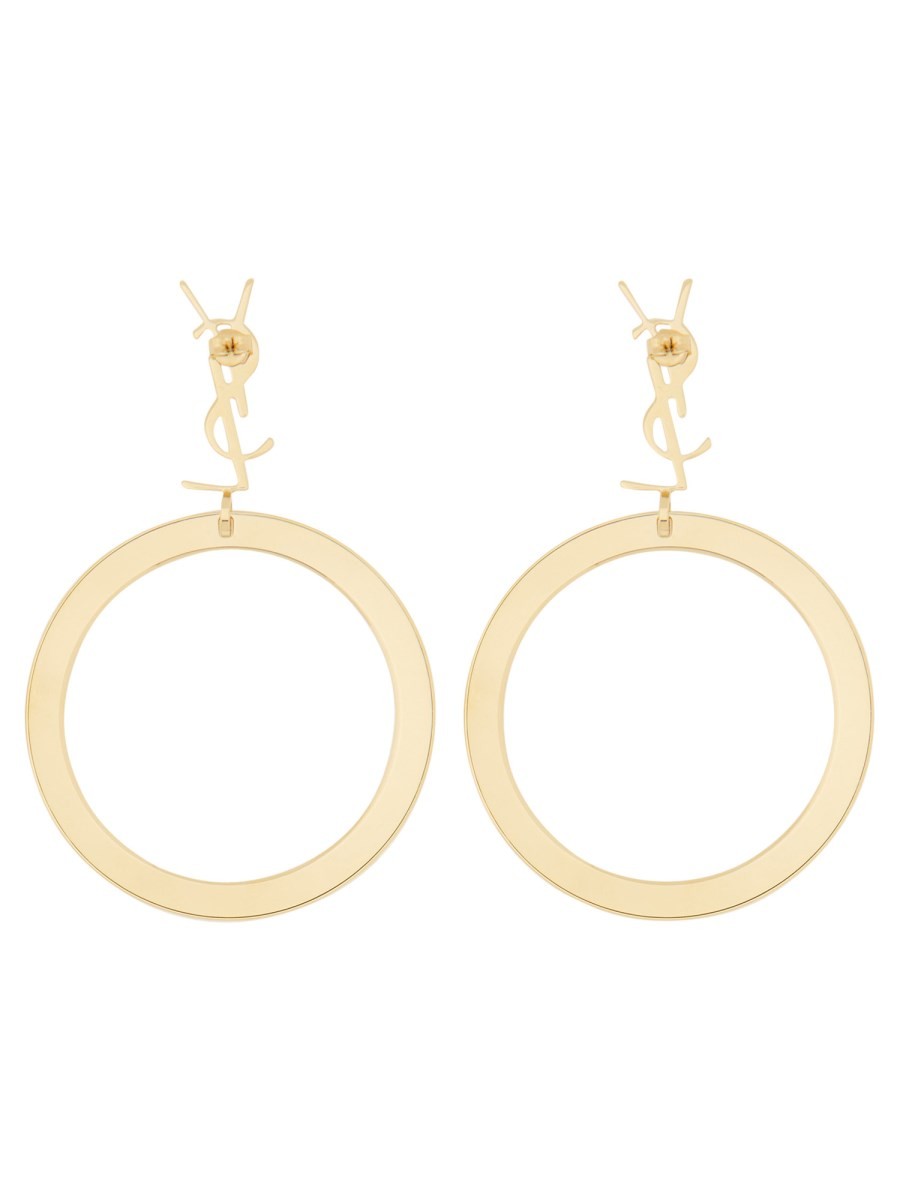Saint Laurent Women's Orecchini Cassandre Con Pendente Gold