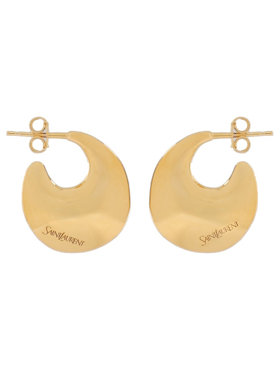 Saint Laurent Women's Orecchini Creole Plate Gold