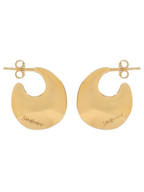 Saint Laurent Women's Orecchini Creole Plate Gold