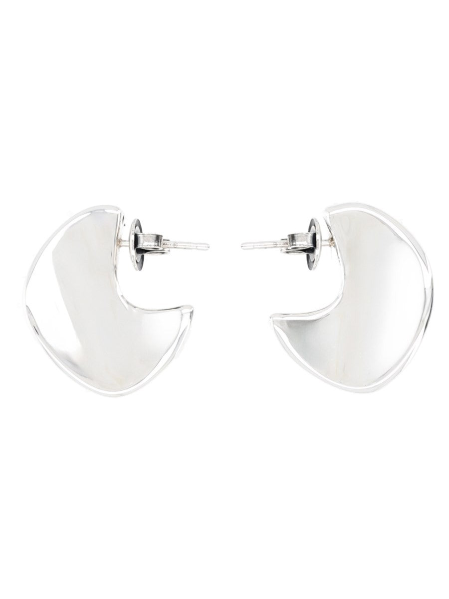 Bottega Veneta Women's Disc Small Earrings Silver