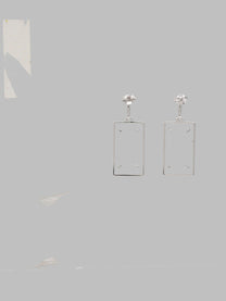 Maison Margiela Women's Orecchini Four Stitches Mini Silver
