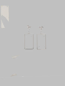 Maison Margiela Women's Orecchini Four Stitches Mini Silver