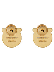 Ferragamo Women's Orecchini Gancini Con Perla Gold