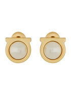 Ferragamo Women's Gancini Earrings with Perla Gold