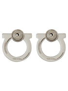 Ferragamo Women's Gancini Earrings Silver, view 2