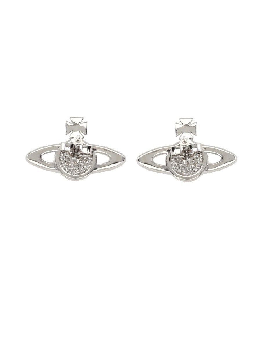 Vivienne Westwood Women's Mini Bas Relief Earrings Silver, view 2