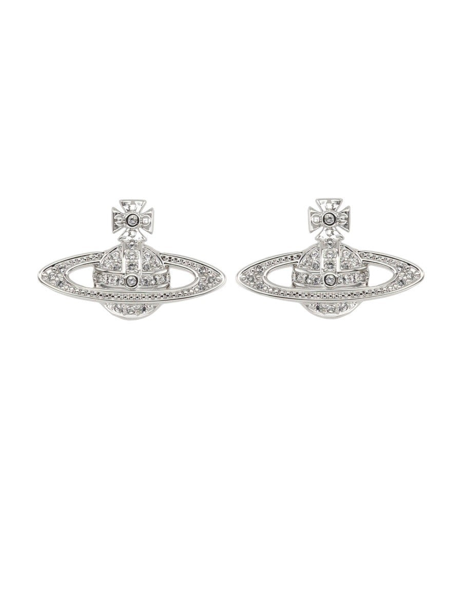 Vivienne Westwood Women's Mini Bas Relief Earrings Silver